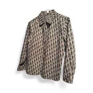 Dior Men's blue and Cream Casual Shirt